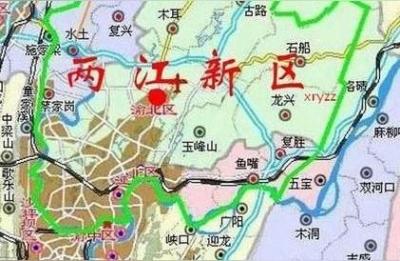 重庆两江新区地图包括哪些地方,渝北区和江北区还有一个功能区