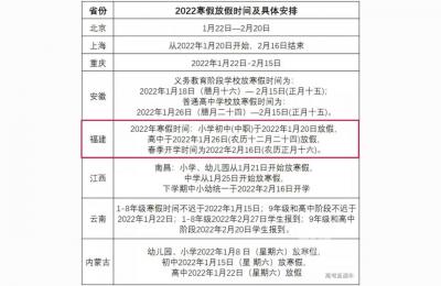 小学放假时间,2022年成都市小学放假安排时间表
