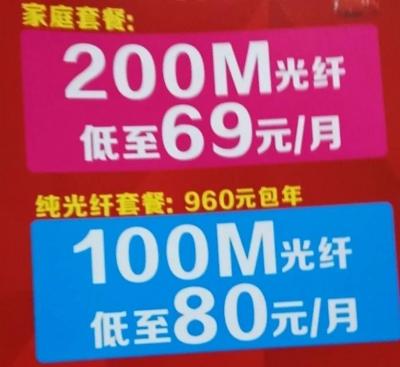 中国联通宽带套餐,联通光纤资费