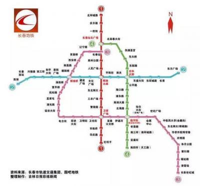 长春地铁线路图,冬季长春地铁二号线运营时间